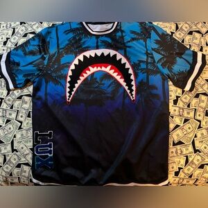 Hudson Outerwear Shark Mouth Stitched LUX Hawaiian Shirt XL